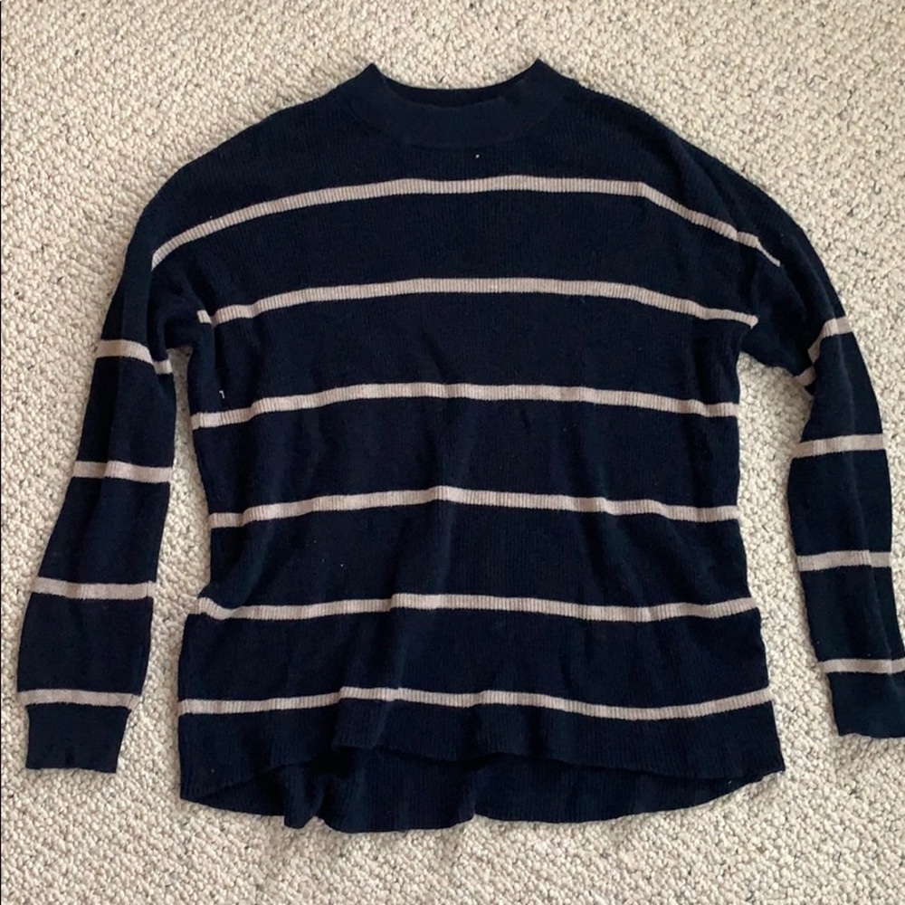Navy and cream sweater